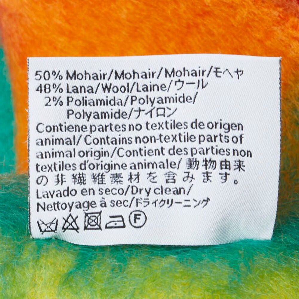 Pre Loved loewe Striped Mohair Blend Fringed Scarf Women multicolor | multicolor - Picture 5 of 5